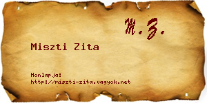 Miszti Zita névjegykártya